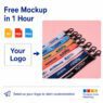 custom color coded event lanyard with id hook 1