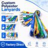 custom country flag sublimation lanyard with id badge holder 1