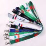 custom country flag sublimation lanyard with id badge holder 5