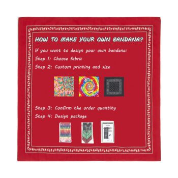 custom double sided printed 100 cotton paisley bandana