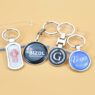 custom epoxy logo metal keychain for souvenir gifts