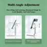 custom foldable telescopic phone tablet stand with dual axis hinge 1
