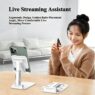 custom foldable telescopic phone tablet stand with dual axis hinge 2