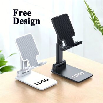 custom foldable telescopic phone tablet stand with dual axis hinge