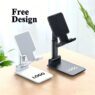 custom foldable telescopic phone tablet stand with dual axis hinge