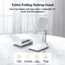 custom foldable telescopic phone tablet stand with dual axis hinge
