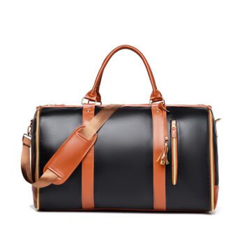 custom foldable waterproof pu garment weekender bag 1