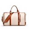 custom foldable waterproof pu garment weekender bag