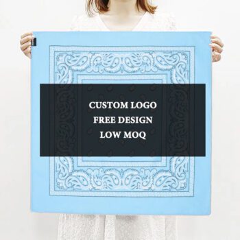 custom full color printed square bandana for outdoor sports