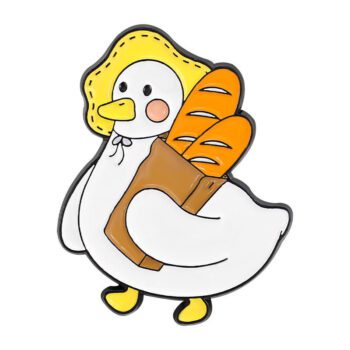 custom funny cartoon duck enamel pin 1