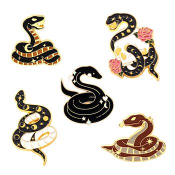 custom gothic animal snake enamel pin