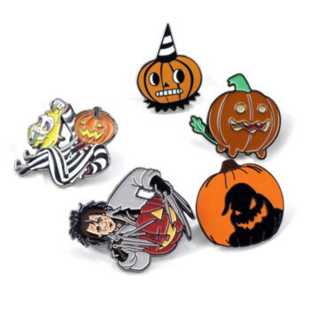 custom halloween horror movie character enamel pin