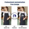 custom heavy duty canvas chef apron with printed logo