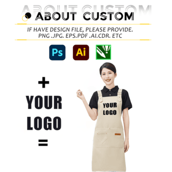 custom heavy duty waterproof canvas apron with logo 1