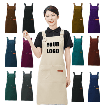 custom heavy duty waterproof canvas apron with logo