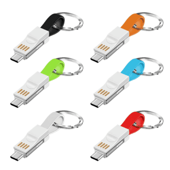 custom keychain charging cable