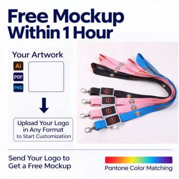custom led light up event lanyard with 3 flashing modes 1