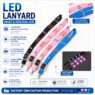 custom led light up event lanyard with 3 flashing modes 3