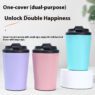 custom logo 12oz travel coffee mug with lid 2