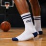 custom logo basketball socks crew athletic socks 1