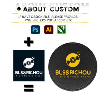 custom logo embossed round pu leather drink coaster 1