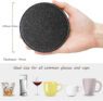 custom logo embossed round pu leather drink coaster 3