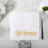 custom logo embroidered 3 piece linen set for hospitality 4
