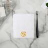 custom logo embroidered 3 piece linen set for hospitality 5