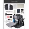 custom logo expandable pu leather business laptop backpack 4