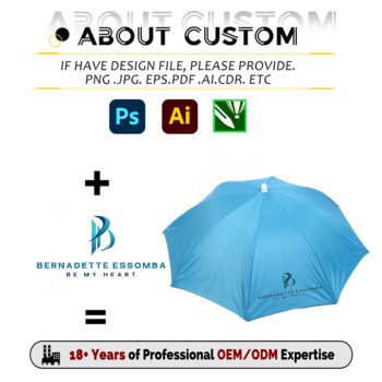 custom logo head mounted umbrella hat 2