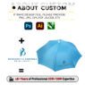 custom logo head mounted umbrella hat 2
