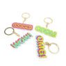 custom logo mini letter clear acrylic keychain 2