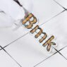 custom logo mini letter clear acrylic keychain 5