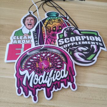 custom logo peony scent paper car air freshener