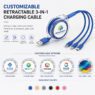 custom logo retractable 3 in 1 usb charging cable 2