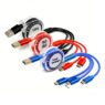 custom logo retractable 3 in 1 usb charging cable