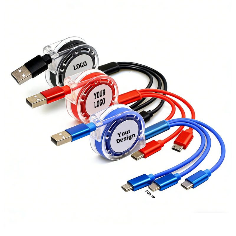 custom logo retractable 3 in 1 usb charging cable custom logo retractable 3 in 1 usb charging cable