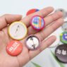 custom logo round tin button badge pin 3
