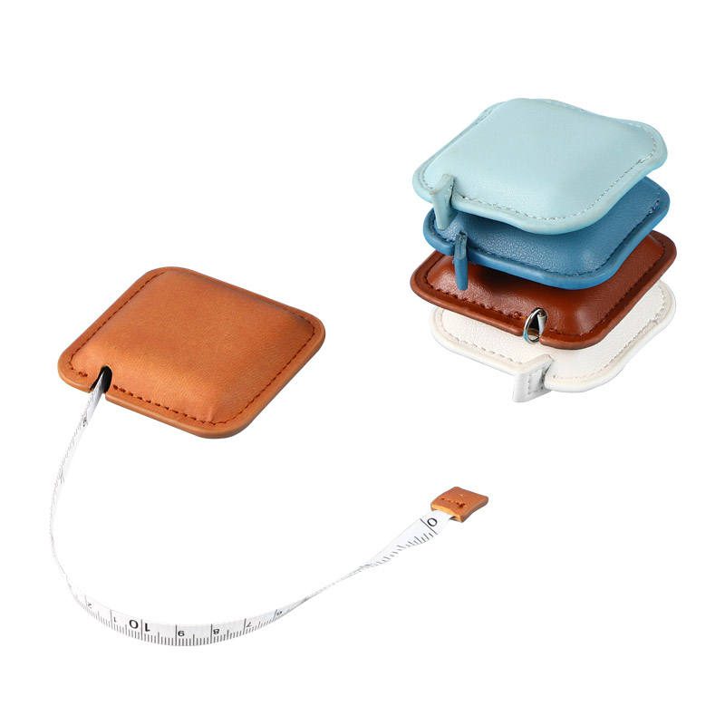 custom logo square mini leather tape measure custom logo square mini leather tape measure