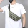 custom mens minimalist canvas waist bag 1