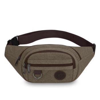 custom mens minimalist canvas waist bag 4