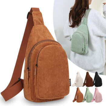 custom mens retro pu leather chest sling bag