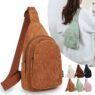 custom mens retro pu leather chest sling bag 4