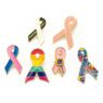 custom metal enamel awareness ribbon lapel pin