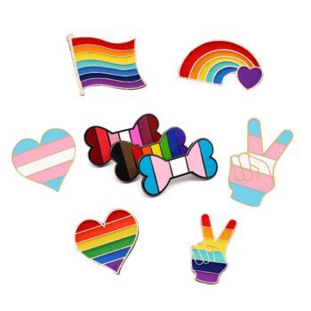 custom metal lgbtq pride rainbow enamel pin