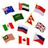 custom metal world flag lapel pin badge