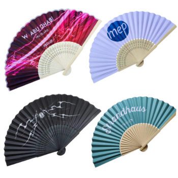 custom painted classic folk art bamboo hand fan 1