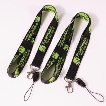 custom polyester lanyard with detachable phone key strap 1