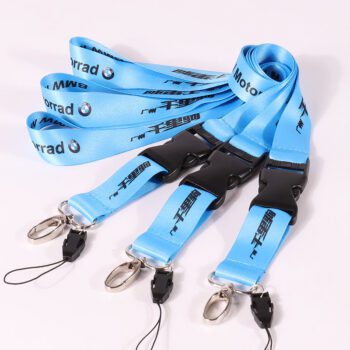 custom polyester lanyard with detachable phone key strap