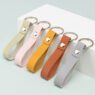 custom portable pu leather keychains 3